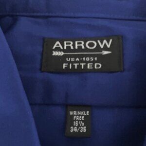 Mens Arrow Fitted Royal long sleeve shirt